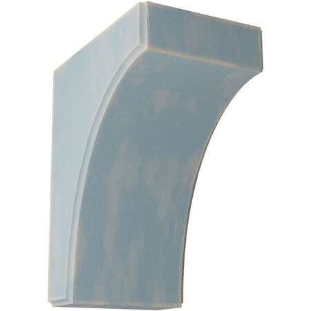 Ekena Millwork 5 1/4"W x 8"D x 10"H Clarksville Wood Vintage Decor Bracket, Driftwood Blue BKTWD05X08X10CVBU